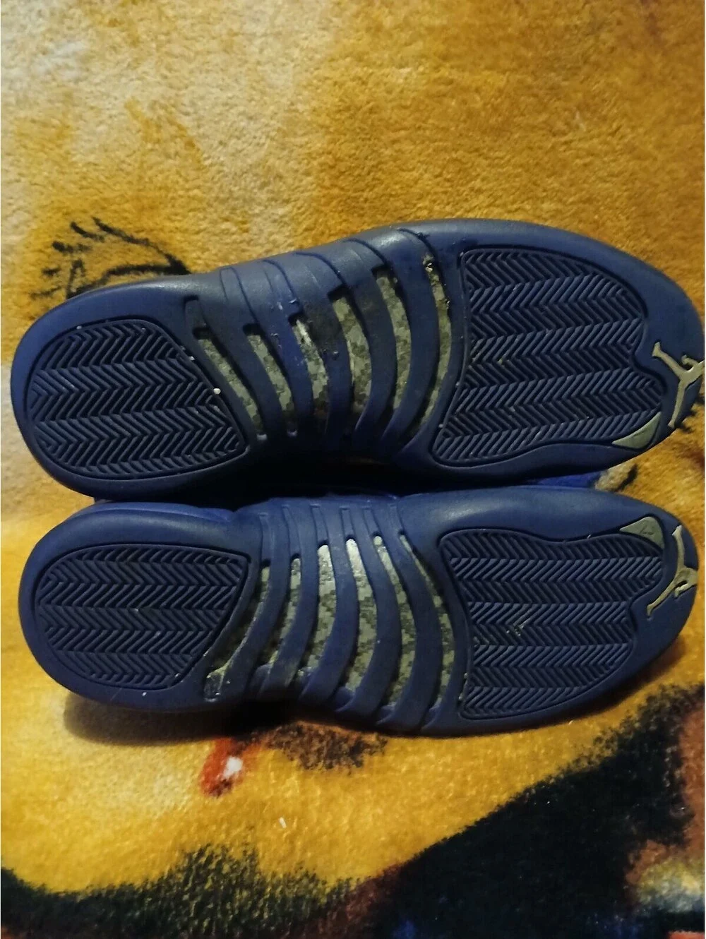 Jordan Retro 12 Blue Suede Men's Basketball Shoes Size 10